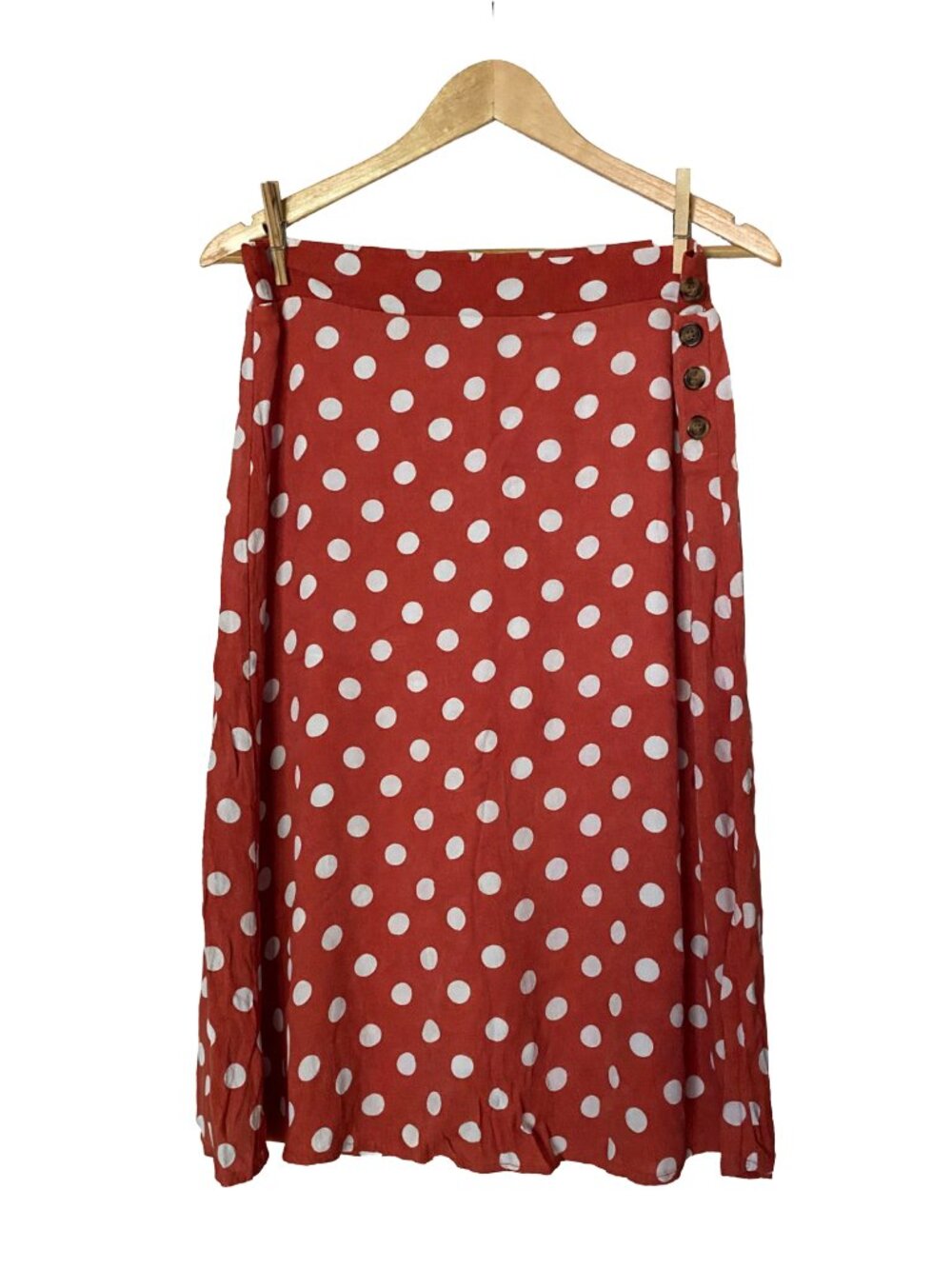 Verve Blues - Polka Dot Midi Skirt - Women's Size Medium